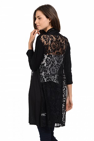 OPEN CARDIGAN WITH FRONT AND B ...